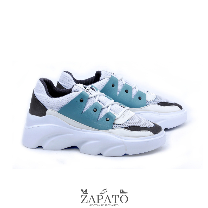 Sepatu Wanita Sneakers Ringan Platform Tinggi Olahraga Original Putih - Zapato Official