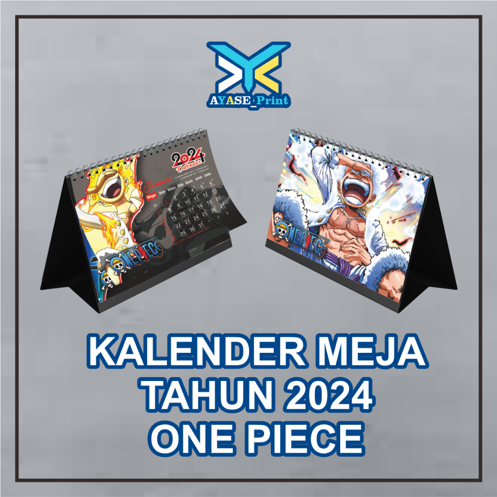 

2024 Kalender Meja Duduk Desk Calendar Anime Premium One Piece Isi 12 Lembar + Cover AP230 Ukuran A5