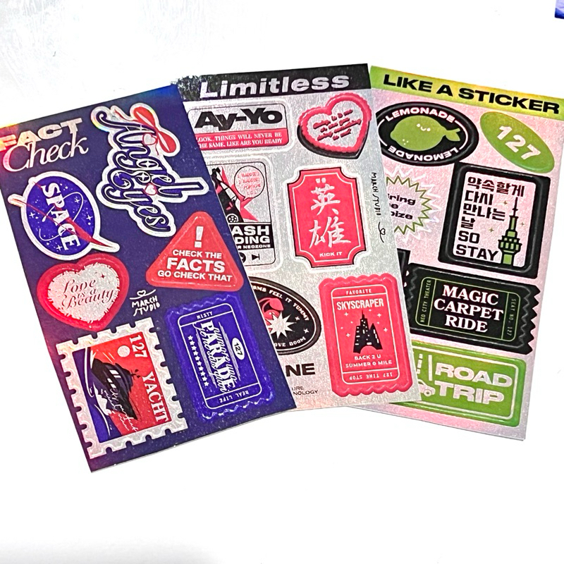 

N C T 127 STICKER / LIMITLESS /FACT CHECK HOLOGRAM STICKER / deco sticker kpop fanmerch fanart fanmade
