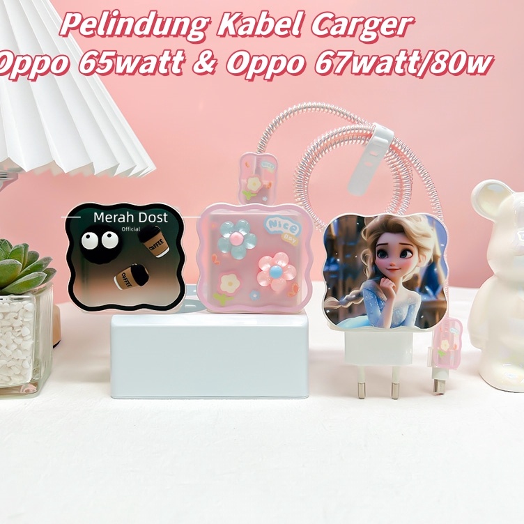 WDE Ukuran PAS  Pelindung Kabel Carger Oppo 65watt  Oppo 67watt8w Pelindung Adaptor Pelindung Kepala