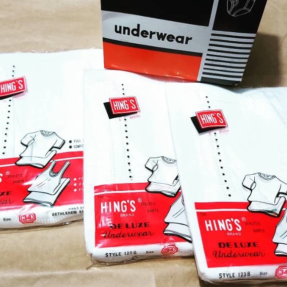 New 3 Pcs Singlet HINGS 123B  Kaos Dalam Hings  Pakaian Dalam Pria Hing Laki Laki Dewasa Sguna 3 Pcs