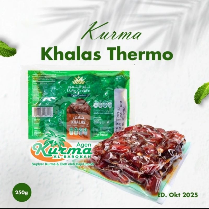 

Kurma Date crown khalas thermo 250gr New Exp 2025