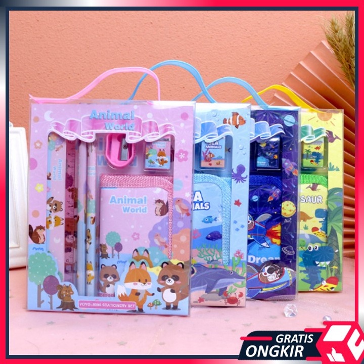 

Diskon Spesial Ongkir S5926 Stationery Set Alat Tulis Set 6 in 1 Hadiah Souvenir Paket Alat Tulis Dompet Anak Alat Tulis Set Karakter 22