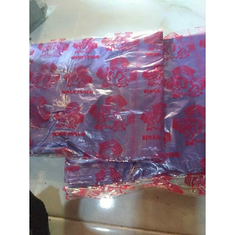 kantong plastik kresek HDPE berkat besar cap Sinar jamur ukuran 28 warna ungu