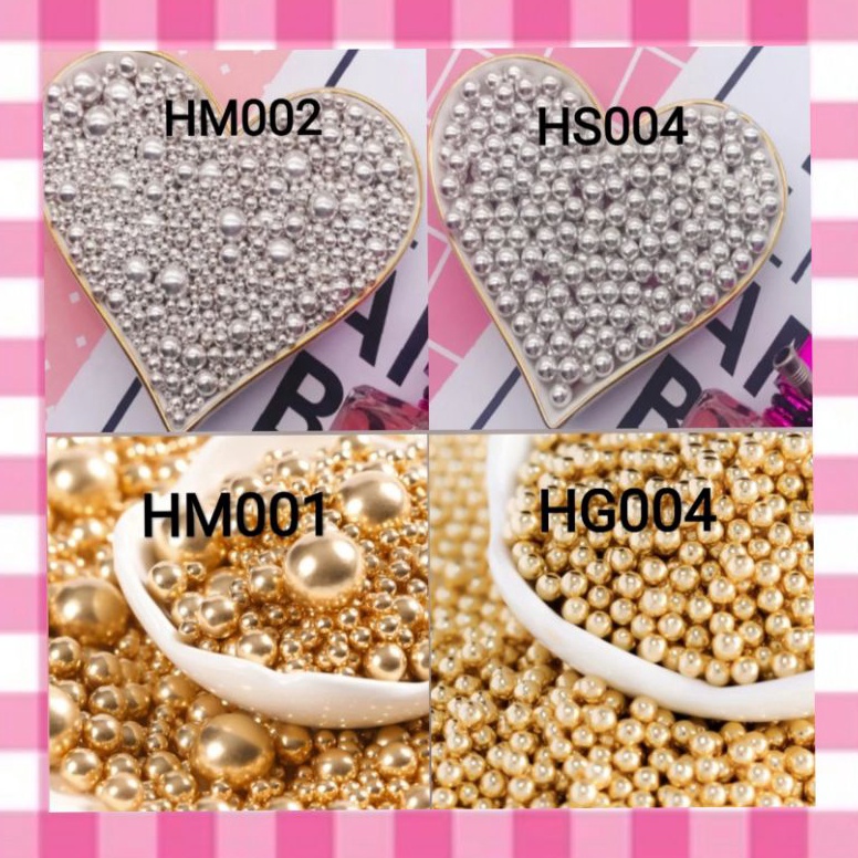 

Momen lebaran 25gr mutiara edible hiasan cake gold dan silver sprinkel topper In Sale