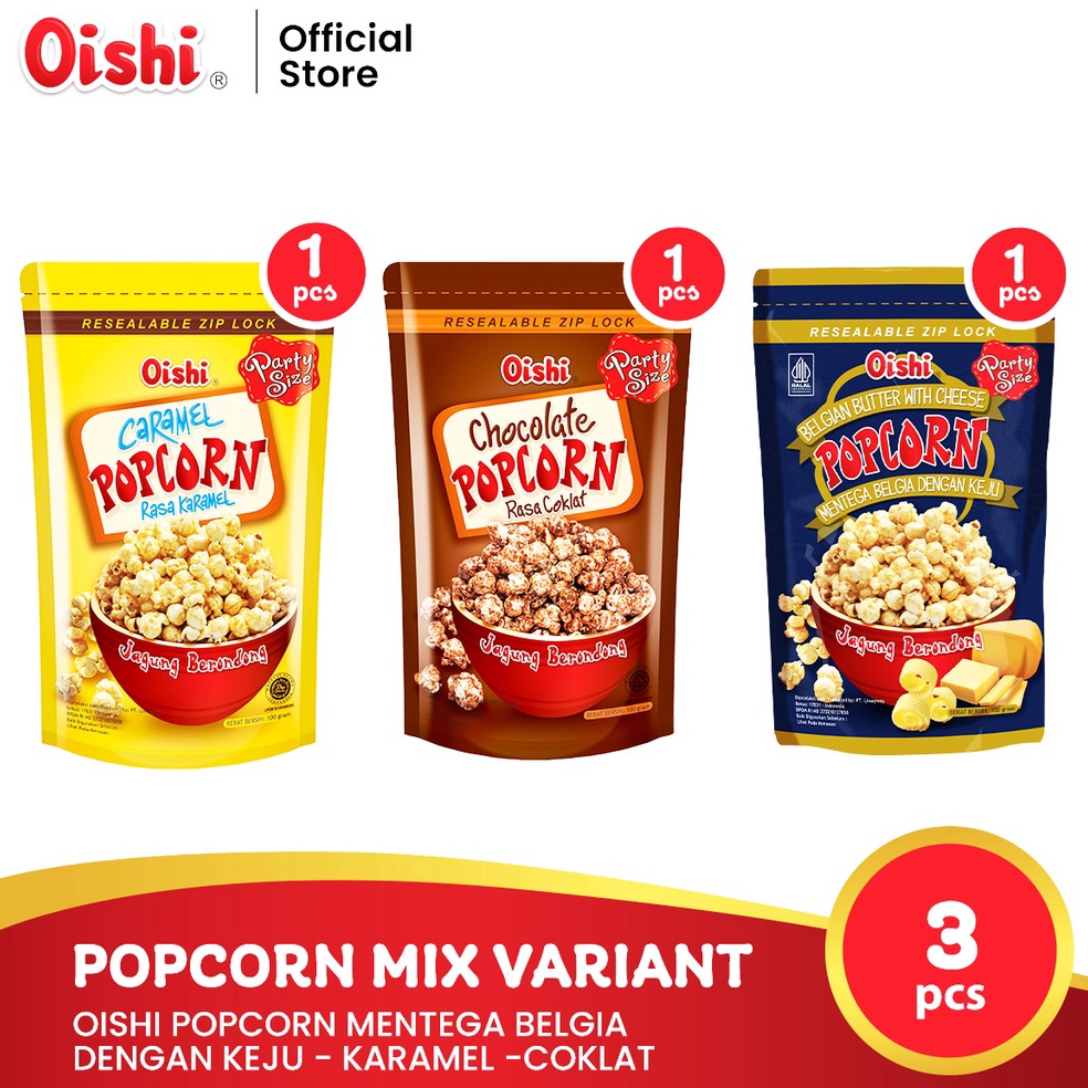 

CODEBARANG591NVT Oishi Popcorn Mix Variant 3pcs 98