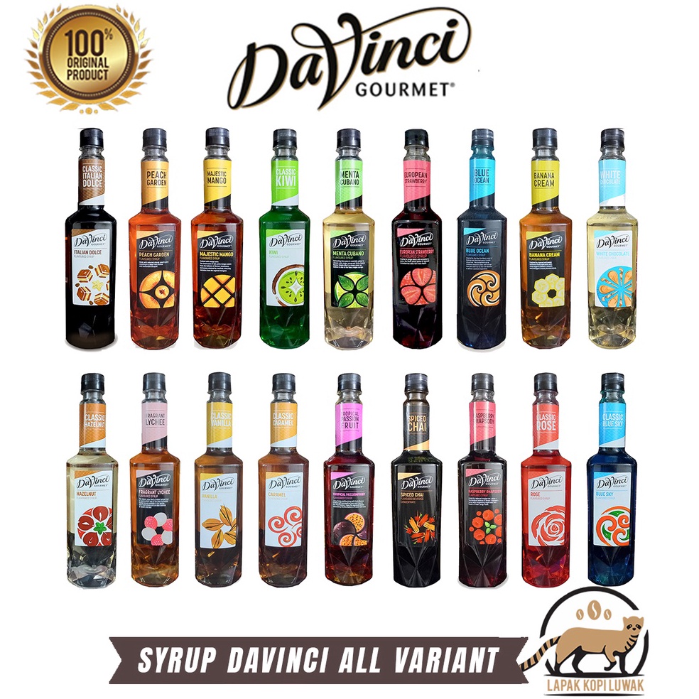 

PROMOBX5N Davinci syrup all Variant Sirup Davinci Hazelnut Vanilla Caramel Lychee Menta Cubano Super Murah