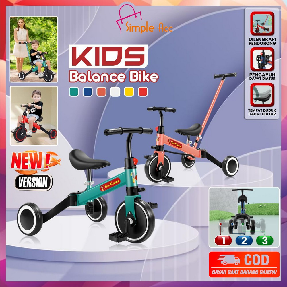 ~COD~DO-M97 Mainan Sepeda Anak 3 Roda 2in1 Sepeda Keseimbangan Anak Balance Bike Ride On Anak Push B