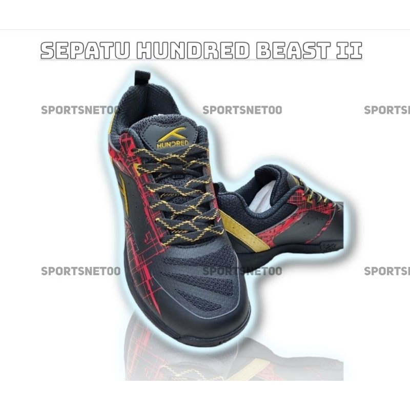 Sepatu badminton Hundred / HNDRD BEAST II / Sepatu Badminton  Hundred  Beast 2 HNDRD 100% ORIGINAL