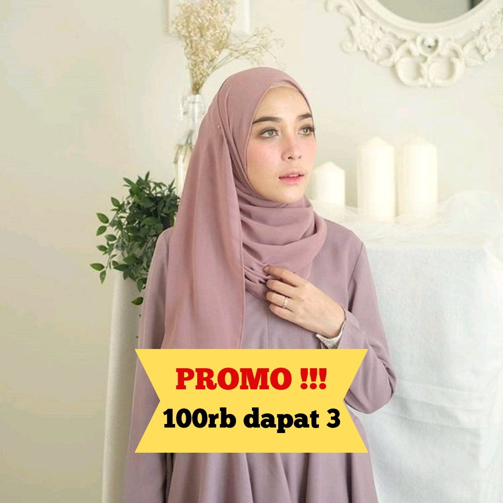 Pashmina Oval Ceruty Curve Inner Jumbo | Pashmina Oval Ceruty Jilbab Syari | Pashmina Oval Bahan Cer