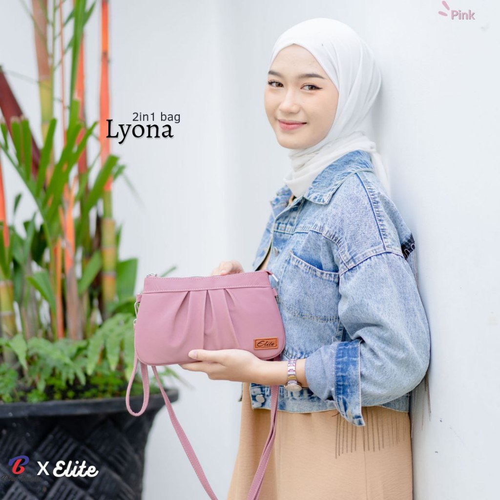Lyona X Elite by Biru Tsabita, Pouch, Tas wanita
