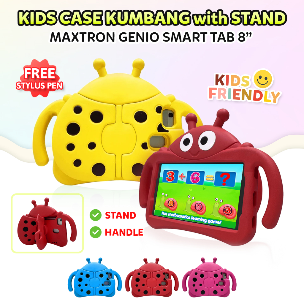 Maxtron Genio Smart 8 inch Kid Case Kumbang Casing Softcase Anak Lucu Kesing Protective Cover Mainan