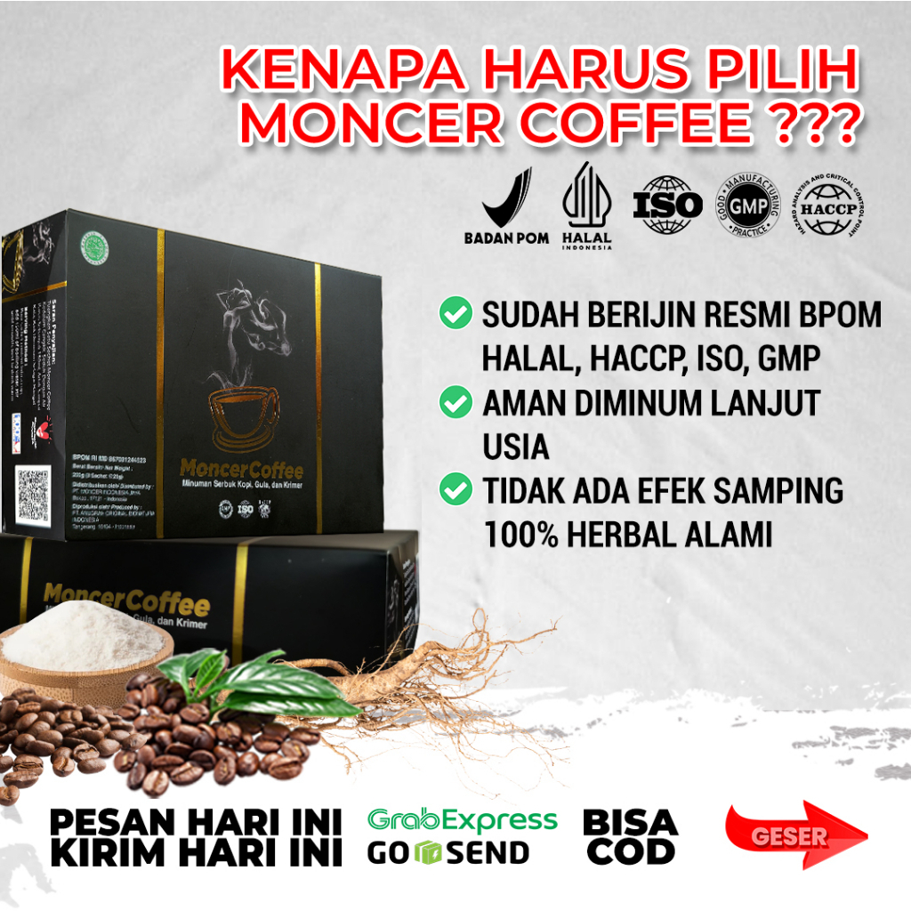 

MNCR Coffee Kopi Herbal Penambah Setamina Pada Pria 1 Boks Isi 8