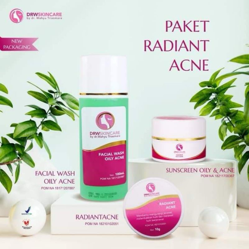 paket radiant acne drw skincare