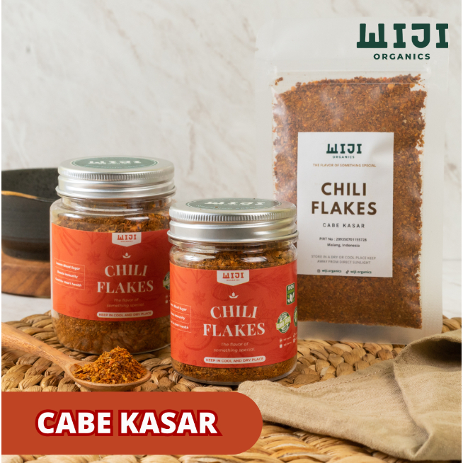 

Chili Flakes | Cabe Cabai Kering Kasar Bumbu Remah Red Hot Pedas Premi - MED 30gr