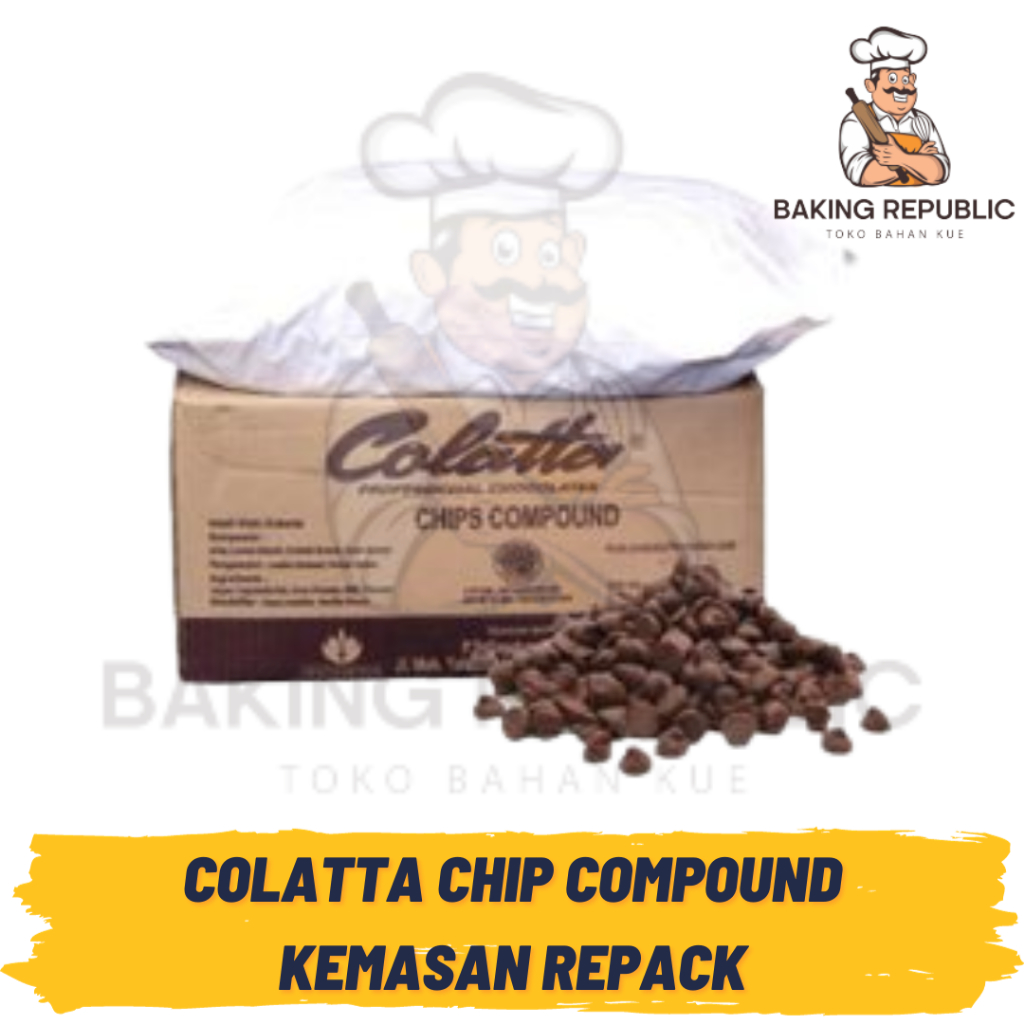 

COLATTA CHIPS COMPOUND | KEMASAN REPACK | 250 GRAM | 500 GRAM | 1 KG | CHIPS COMPOUND LELEH