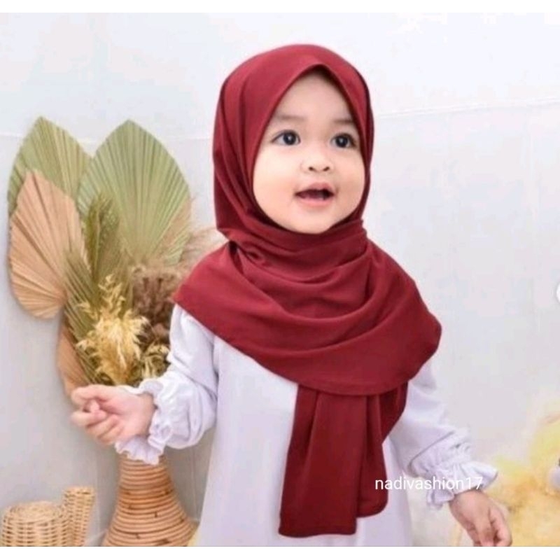 Pasmina Instan Anak bahan Jersey