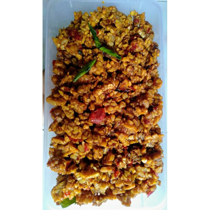 

kering tempe pedas manis daun jeruk homemade 500gr