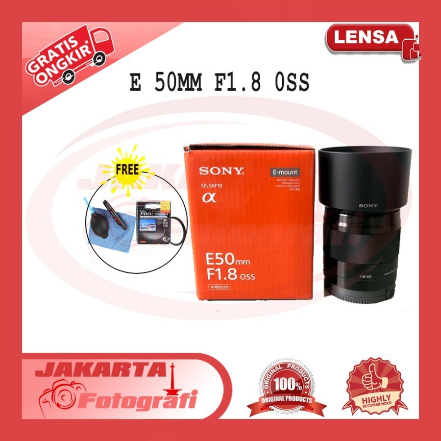 Lensa Sony E 50mm f1.8 OSS Lens Mirrorless Camera A6400 A6000 A5100