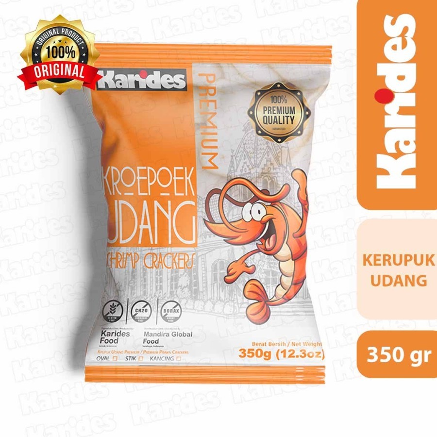 

KARIDES - KERUPUK / KRUPUK UDANG PREMIUM - OVAL - 350 GRAM