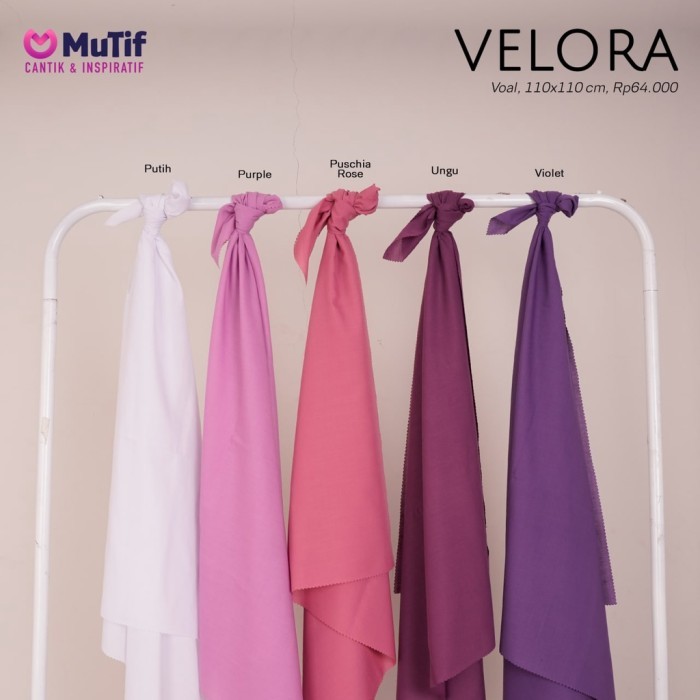 KERUDUNG MuTif KRD Velora Segi Empat 110 x 110 / Baju MuTif / Dress Muslim - shafeeaofficial