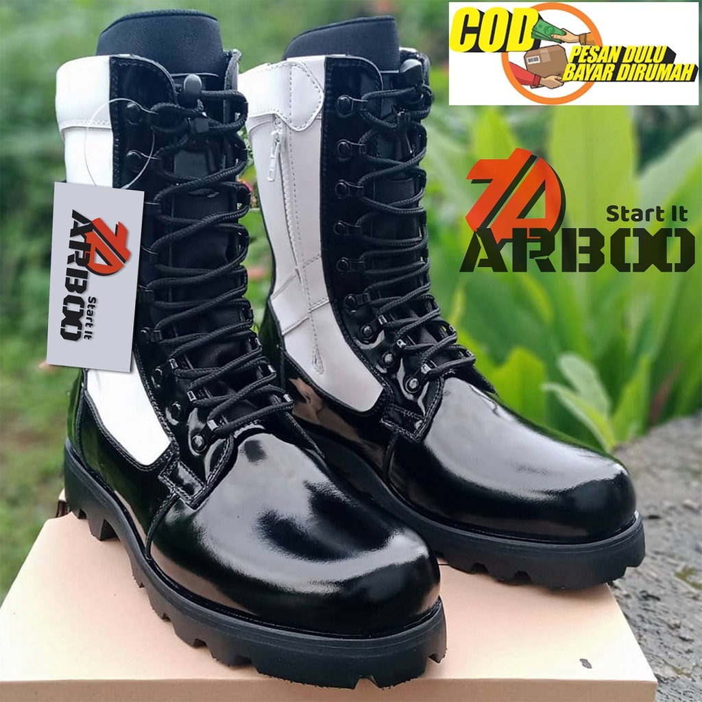 SEPATU PDL PROVOS TNI ASLI KULIT SAPI KILAP SEPATU PDL DINAS LAPANGAN PROVOS TNI POLRI SECURITY