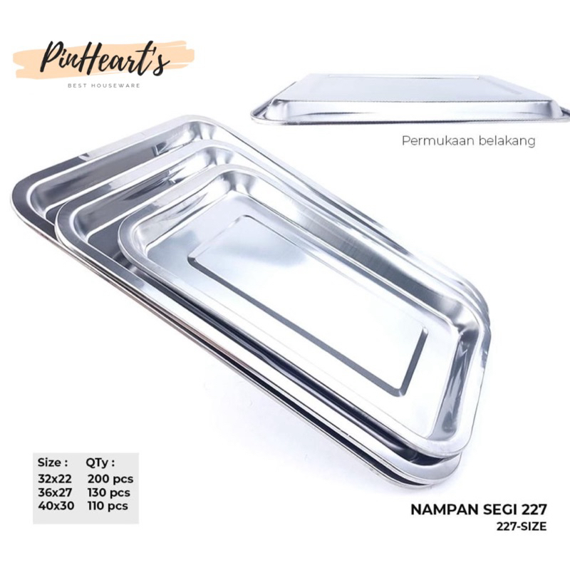 NAMPAN STAINLESS STEEL TEBAL BMW MODEL CEPER PERSEGI PANJANG | NAMPAN TEBAL STAINLESS STEEL CEPER