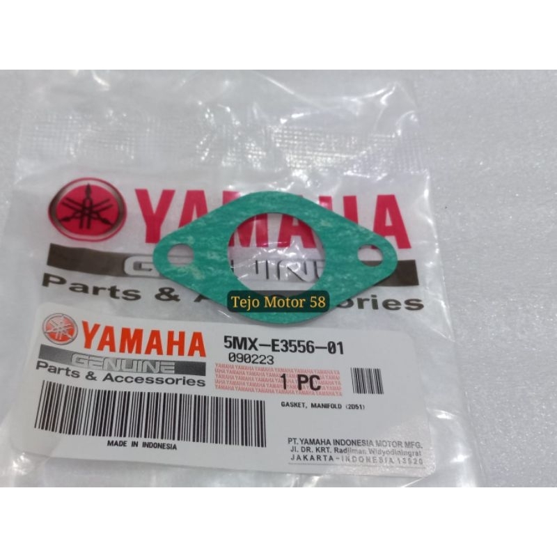 PAKING KERTAS INTAK INTAKE MIO SPORTY SMILE FINO SOUL KARBU ASLI ORIGINAL YAMAHA 5MX-E3556-01