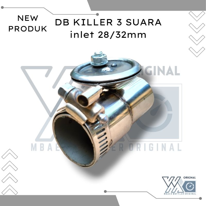 KEPALA DB KILLER 3 SUARA INLET 28/32mm // DB KILLER PEREDAM KNALPOT STANDAR RACING INLET 28/32mm
