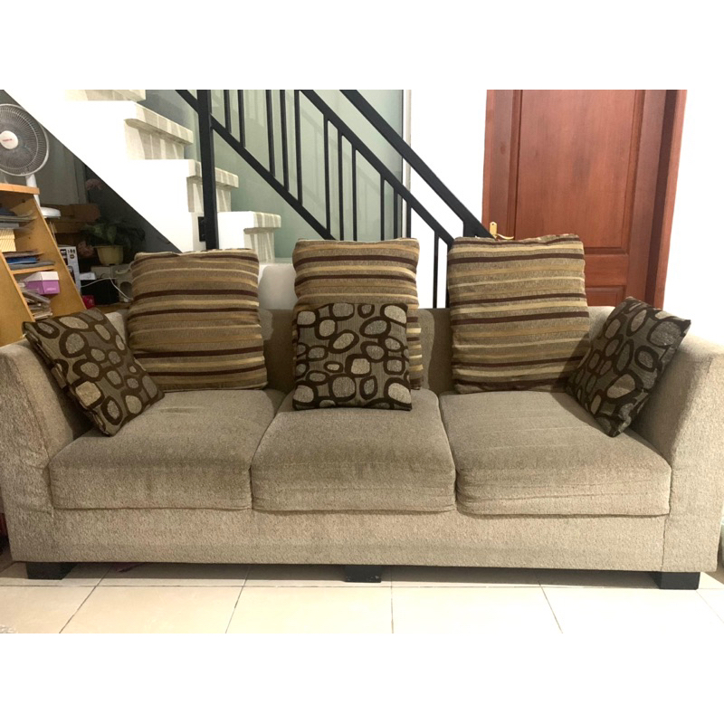 Preloved Sofa Ruang Tamu Coklat Muda Sofa Bekas