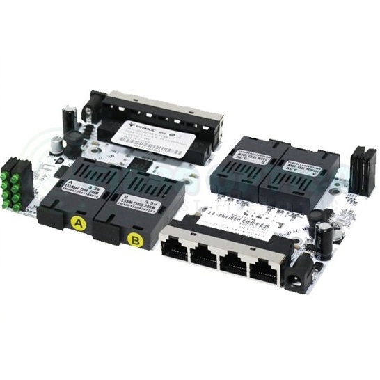 Media Converter 2 SC 4 LAN 10/100 Board / 2 FO 4 LAN