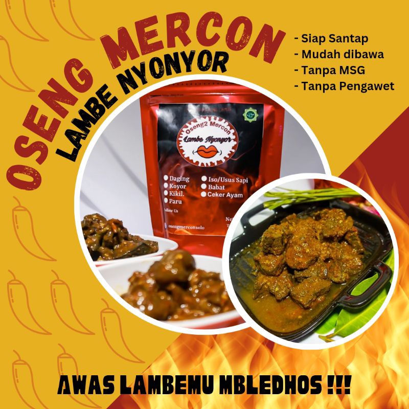 

OSENG MERCON LAMBE NYONYOR - Sapi & Ayam