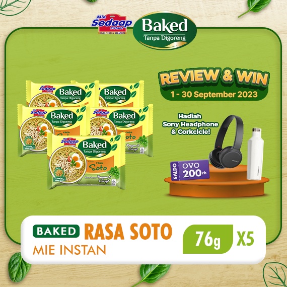 

TIPE KLR449 Sedaap Mie Instan Baked Soto 76gr x5