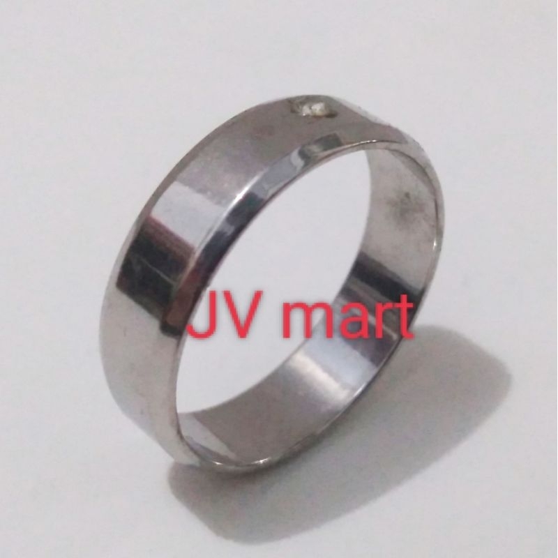 CINCIN TITANIUM PUTIH HITAM MATA WANITA PRIA