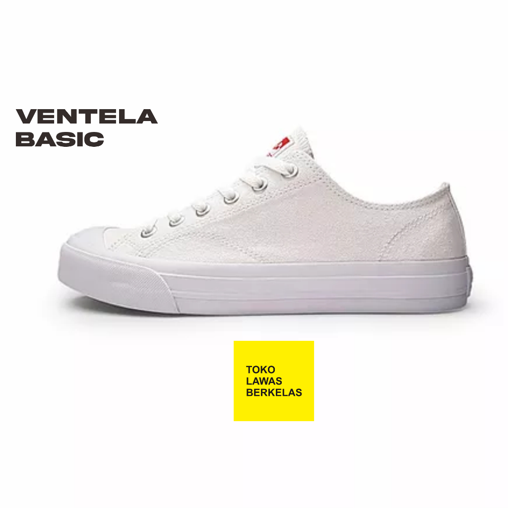 Sepatu Ventela Basic All White Low Cut - Ventela Shoes Full Putih Series Basic Sepatu Sekolah