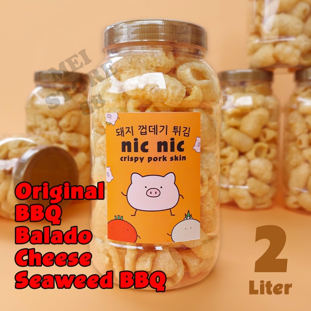 

modelTipe PYS291 Kerupuk Kulit Babi Nic Nic 2 Liter Snack Cemilan Rambak Krupuk Kerubi