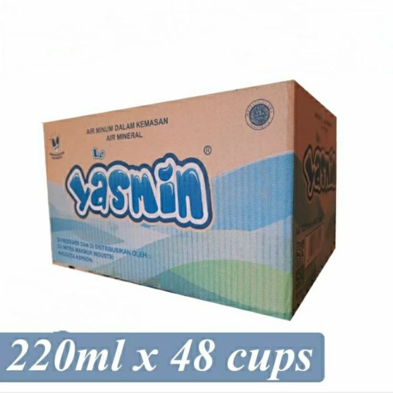 

Air Minum Mineral Gelas Isi 48 Cup x240ml Merek Yasmin