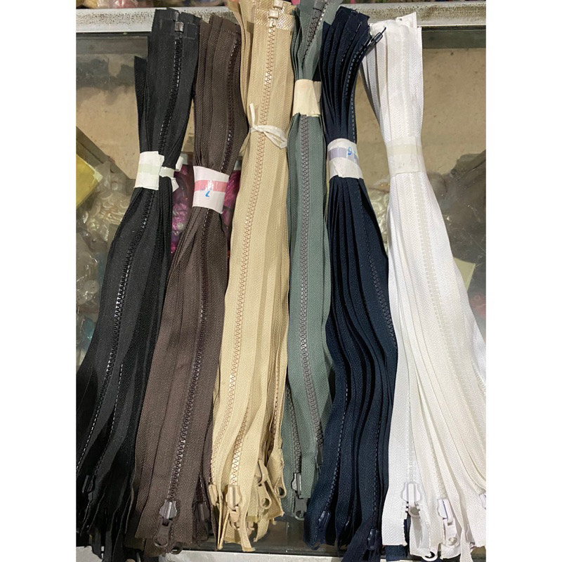 Resleting Jaket merk Lion 40 cm (16 inch) per lusin / Resleting jaket vislon