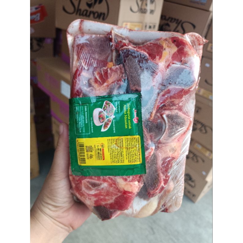 

Neckbone/Igon Iga Gondrong Sapi kemasan 1kg untuk bikin Sop Iga atau buntut