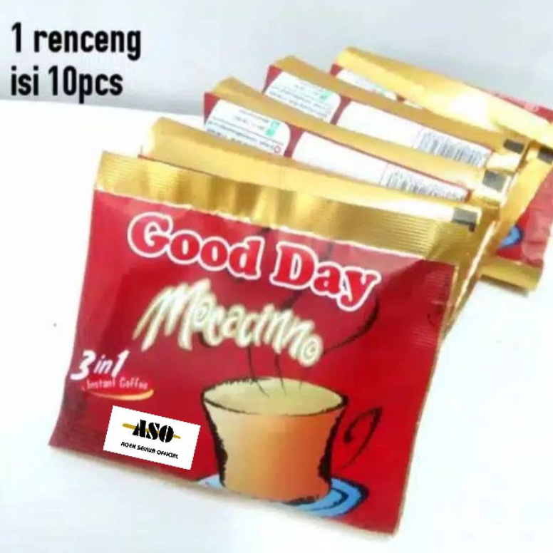 

Kode JCV963 GOOD DAY MOCCACINO sachet 2 gram Renceng ISI 1