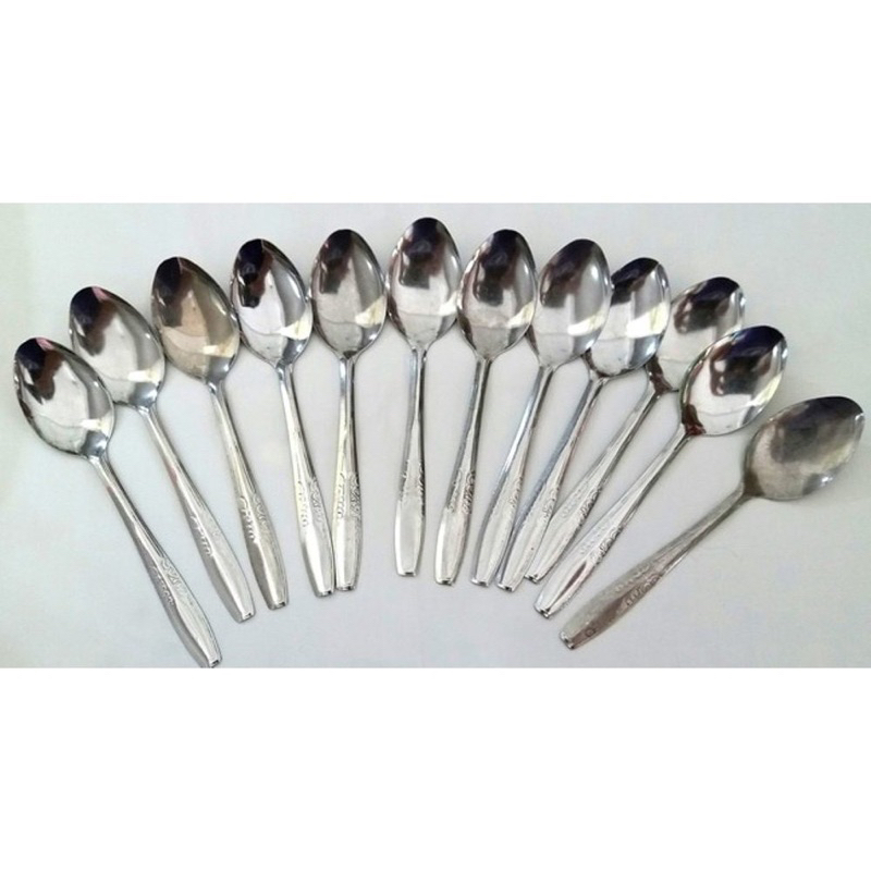 sendok makan polos stainless isi 12pcs selusin