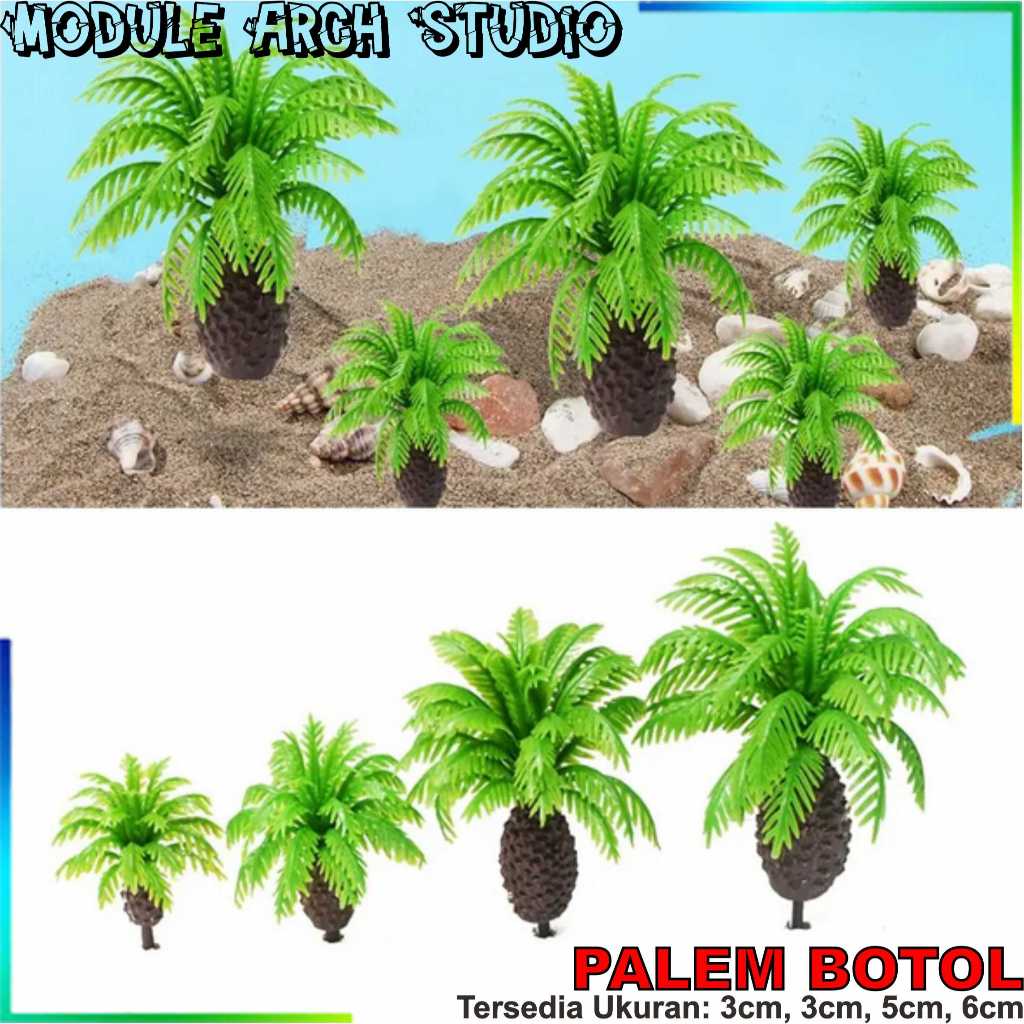 Maket Pohon Palem Botol - Bottle Palm Tree - Miniatur Palem
