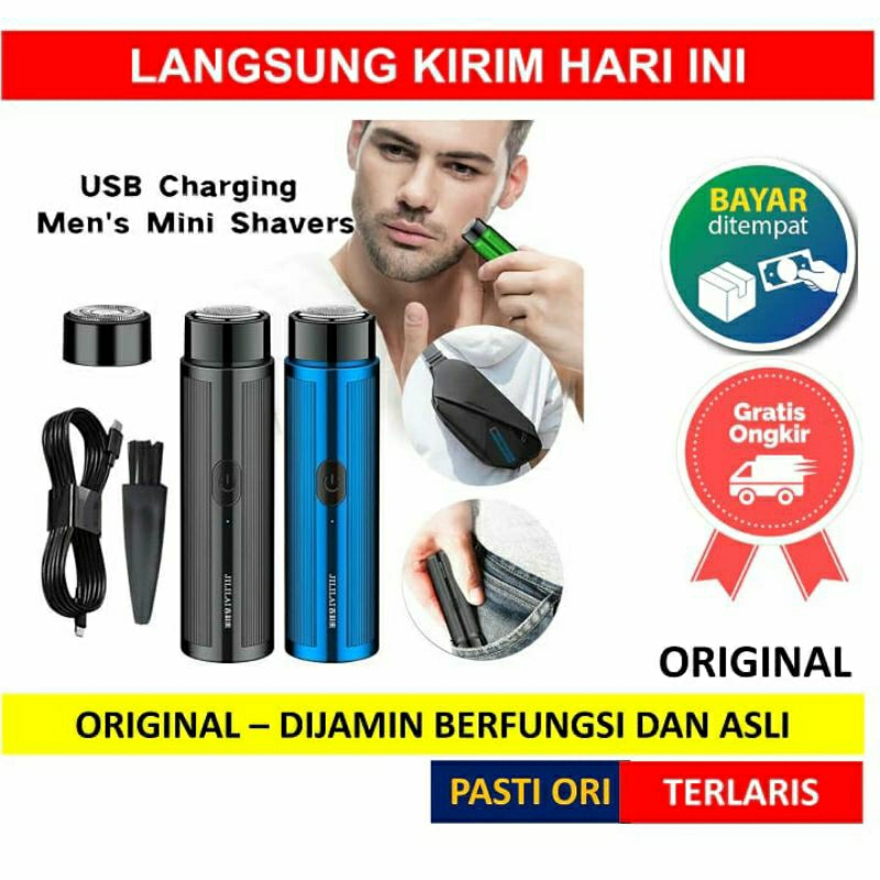 (BULAT) Alat Cukur Kumis Elektrik/Alat Cukur Jenggot Elektrik/Alat Cukur Kumis Portable Chas