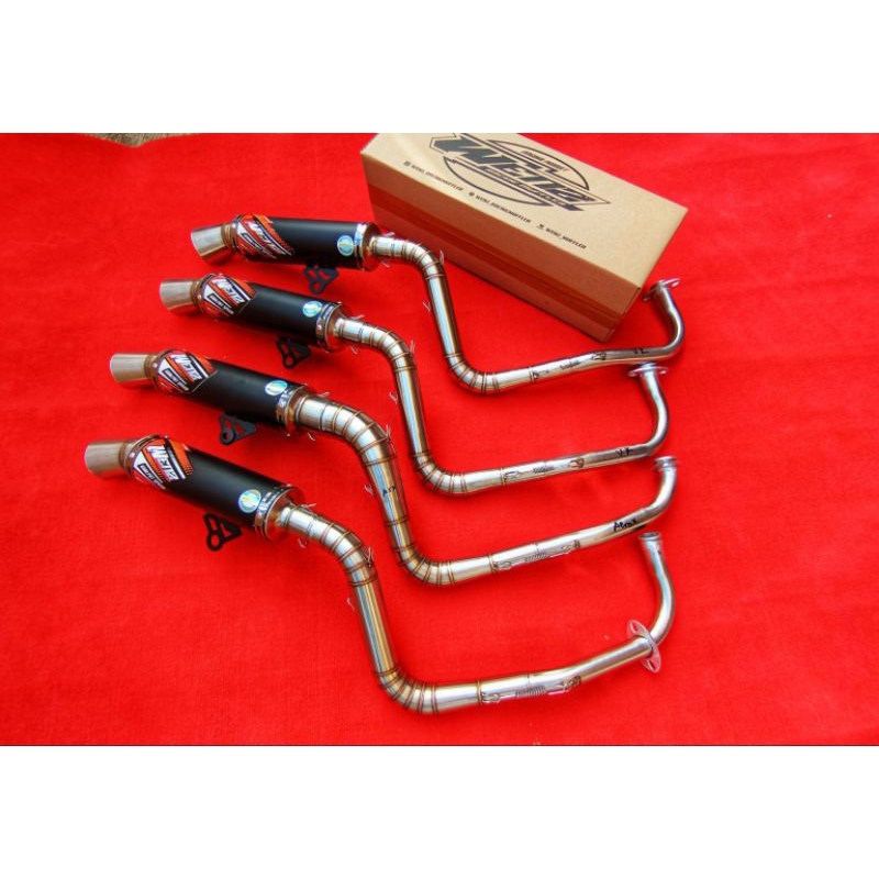 Knalpot samlong all matic original wenz muffler (free breket) beat vario scoppy mio pcx aerox nmax