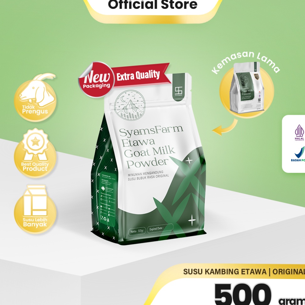 

modelTipe WEF44 Ternak Syams SyamsFarm Susu Kambing Etawa Bubuk 5 gram 12 Kg Rasa Original Ternak Syams BPOM Halal Premium Platinum Goat Milk Powder Drink Pasteurisasi Cair Natural Sehat Asli Terjamin Berkualitas COD Tunai bayar ditempat SR12 Etawak