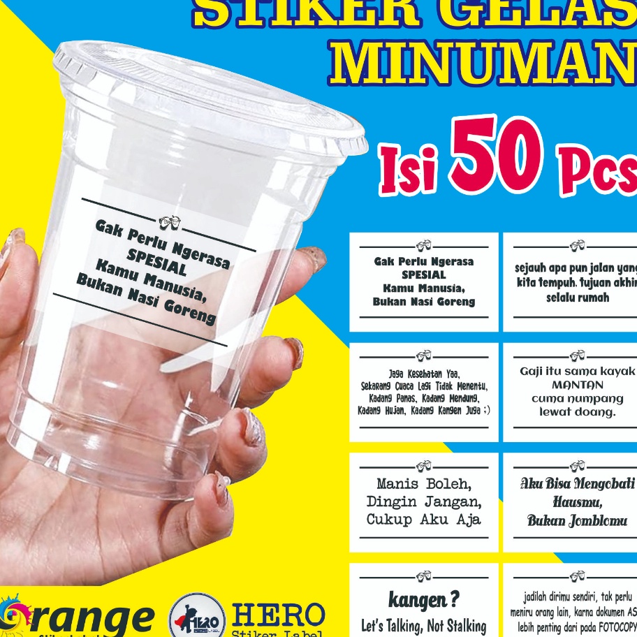 

Bestseller STIKER KATAKATA BUAT CUP MINUMAN STIKER TRANSPARAN STIKER CUP MINUMAN ISI 5 PCS