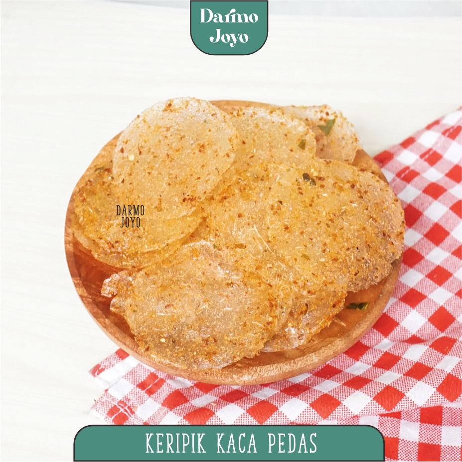 

Kripca Pedas 500gr - DARMO JOYO - Keripik Kripik Kaca Elod Singkong Pedes Daun Jeruk Renyah Jadul Gurih Camilan Cemilan Jajanan Snack Kiloan