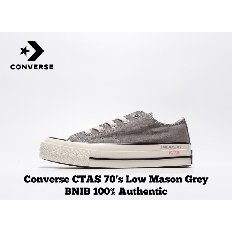 [UNISEX] Sepatu Converse Chuck Taylor All Star 70s OX Mason Grey 164951C / Converse 70s Low Grey
