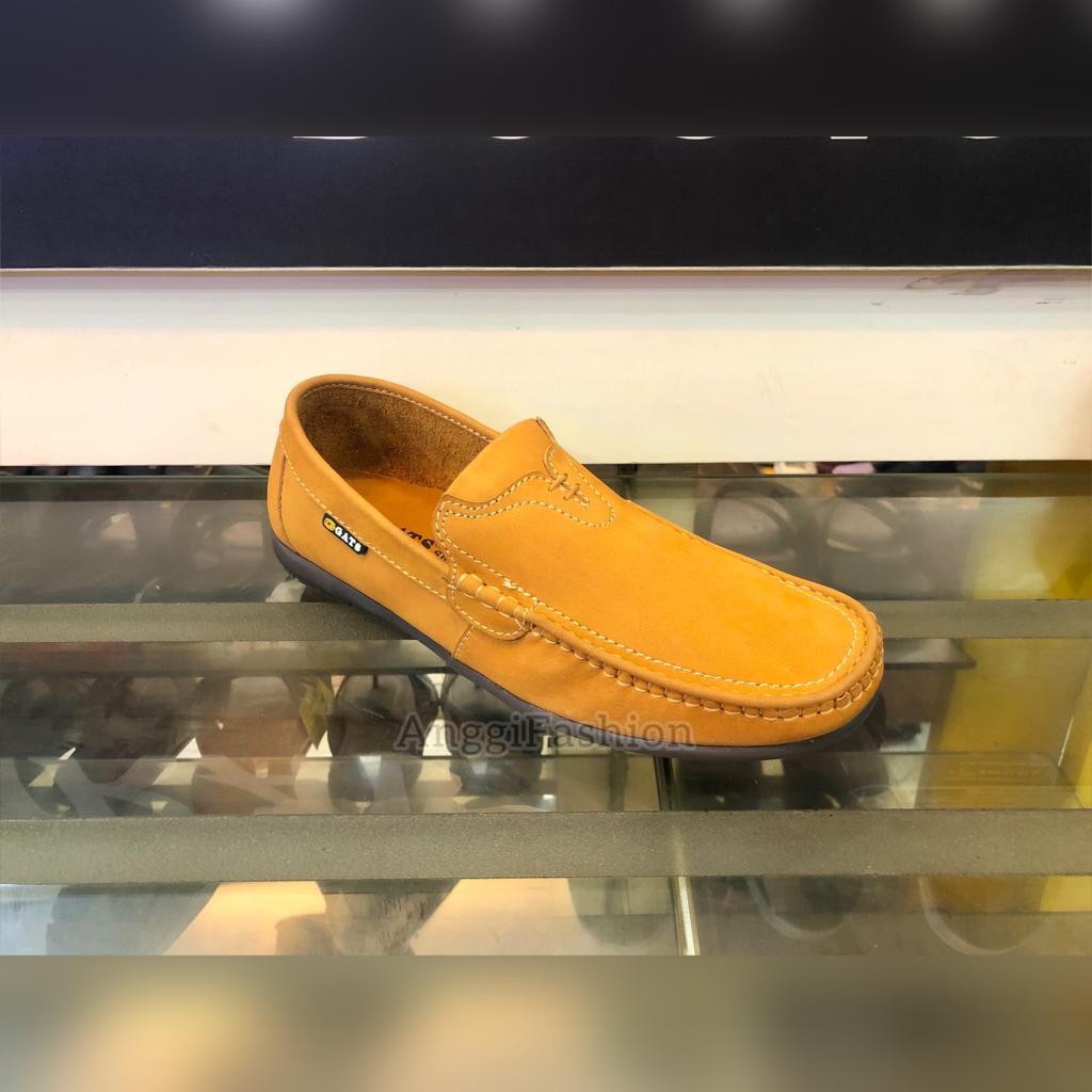 Sepatu Kasual Pria Sepatu Kulit Gats HK 0007 - TAN