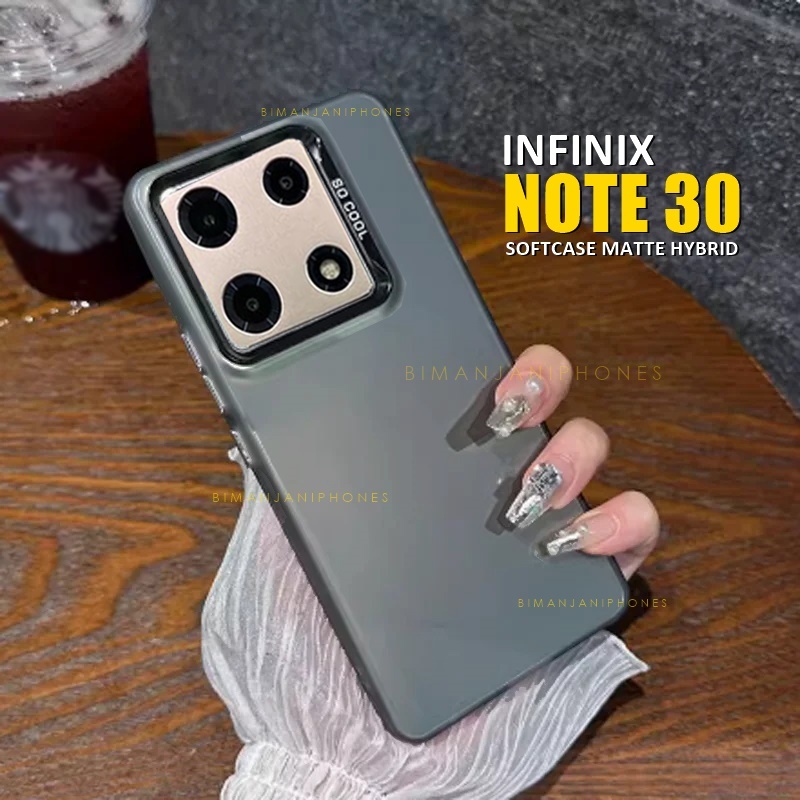 Infinix Note 30 - Note 30 Pro - GT 10 PRO Hot 30 - Hot 30i - Smart 7 Soft Case Shining Lens Chrome Metallic Transparant Printed
